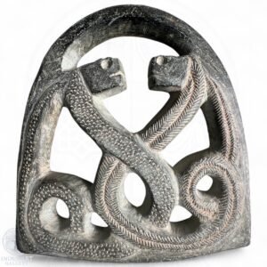 Intertwined serpents stone hand bag (Jiroft civilization)