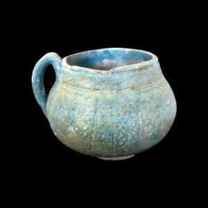 Islamic Ceramic Globular Vessel with Single Loop Handle
