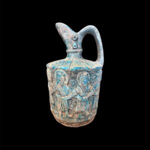Blue Crackle-Glazed Figural Ewer