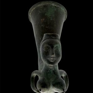 COMIC RHYTON, PERHAPS DEPICTING A SIREN, FOURTH CENTURY BC